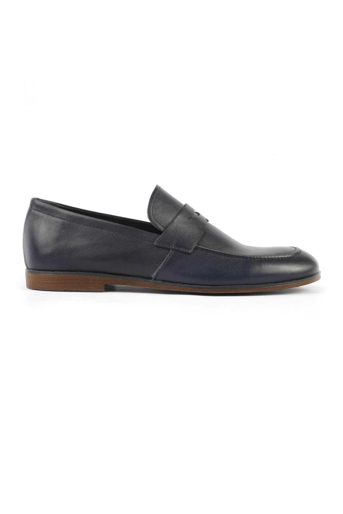 Libero L160 Navy Blue Loafer Shoes