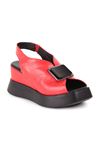 Libero L27.10240 Kırmızı Kadın Deri Sandalet 