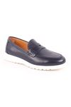 Libero L5113 Lacivert - Beyaz Deri Erkek Loafer Ayakkabı